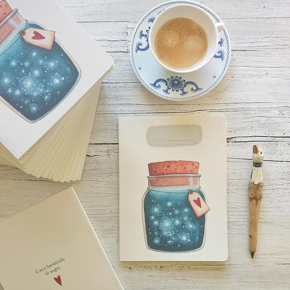 Taccuino illustrato Barattolo di sogni