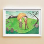 Stampa illustrata Harold&Maude in cornice