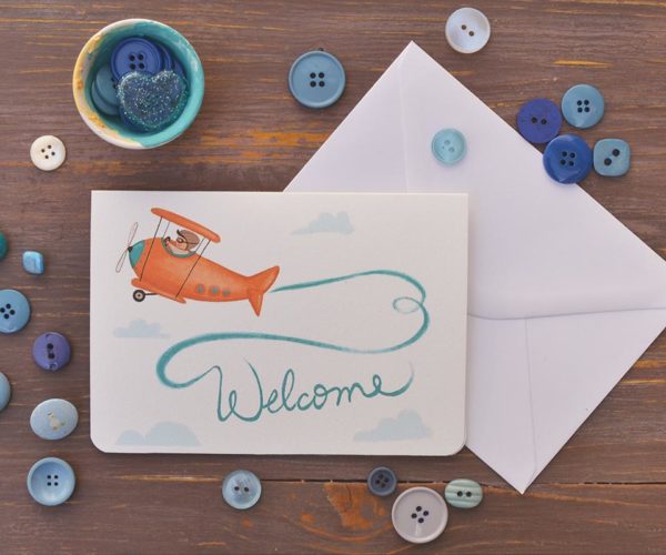 Greeting card Welcome baby