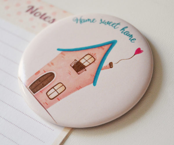 Illustrated magnet Home sweet home