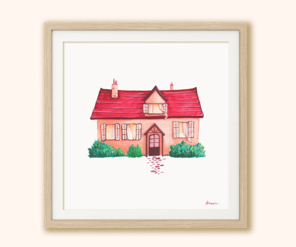 Illustrated print Cottage