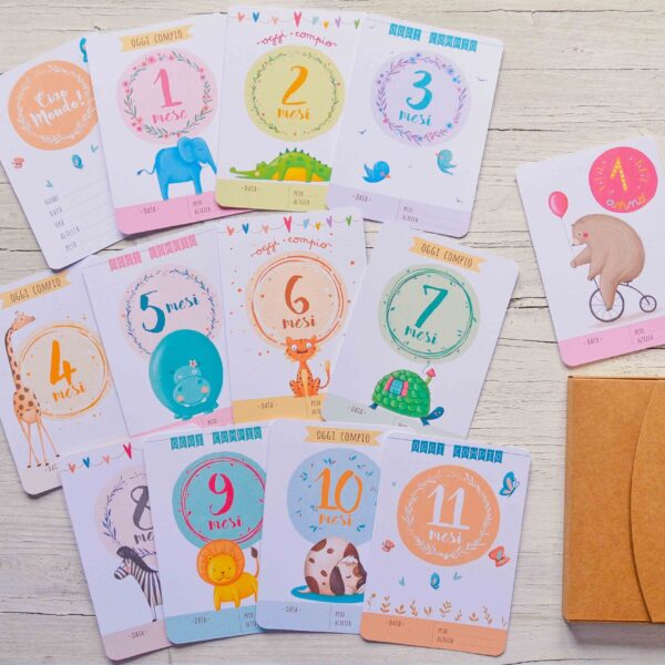 Set 13 card I miei primi dodici mesi
