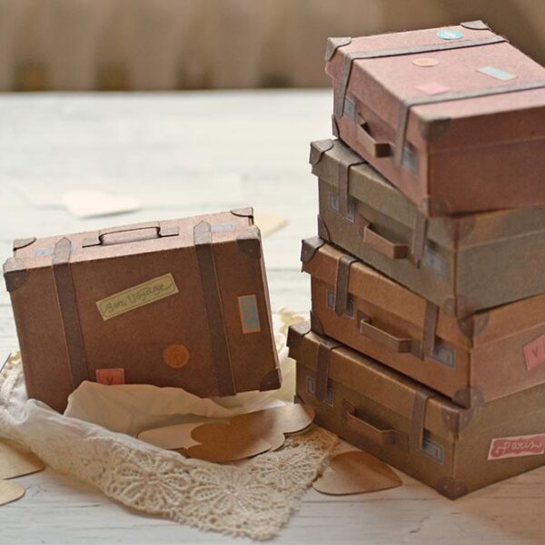 Miniature cardboard suitcase (Set of 5 pieces)