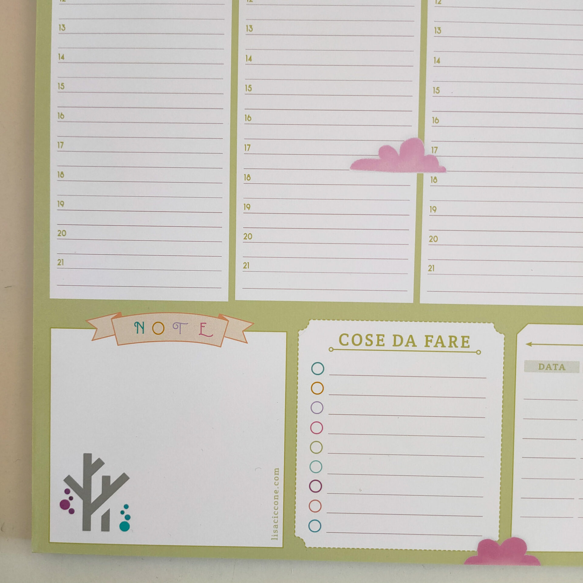 planner personalizzato