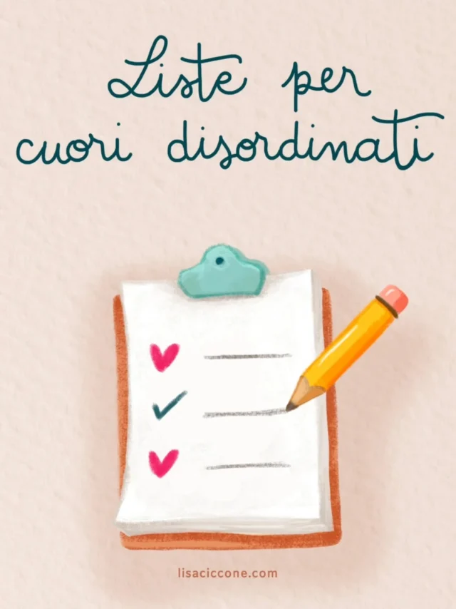 📝 LISTA PER CUORI DISORDINATI - Appunti per non perdermi

Quando rincorri il tempo, quando non ti senti abbastanza, quando ti riempi di "se" e di "ma", quello è il momento per fermarsi un attimo e scrivere. 

Faccio pace con i giorni di influenza che mi hanno rallentata, con i vestiti impelati🐈‍⬛, con la primavera che non vuole arrivare. Faccio pace❤️

Stila la tua lista di Appunti per non perdersi.
✍🏻Aggiungi la tua voce alla lista! Ti leggo volentieri

#listepercuoridisordinati #liste #esercizicreativi #lisacix